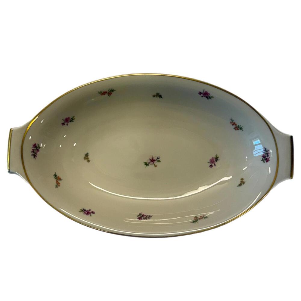 Vintage Rosenthal Germany Small Flowers 10” Oval Relish Dish